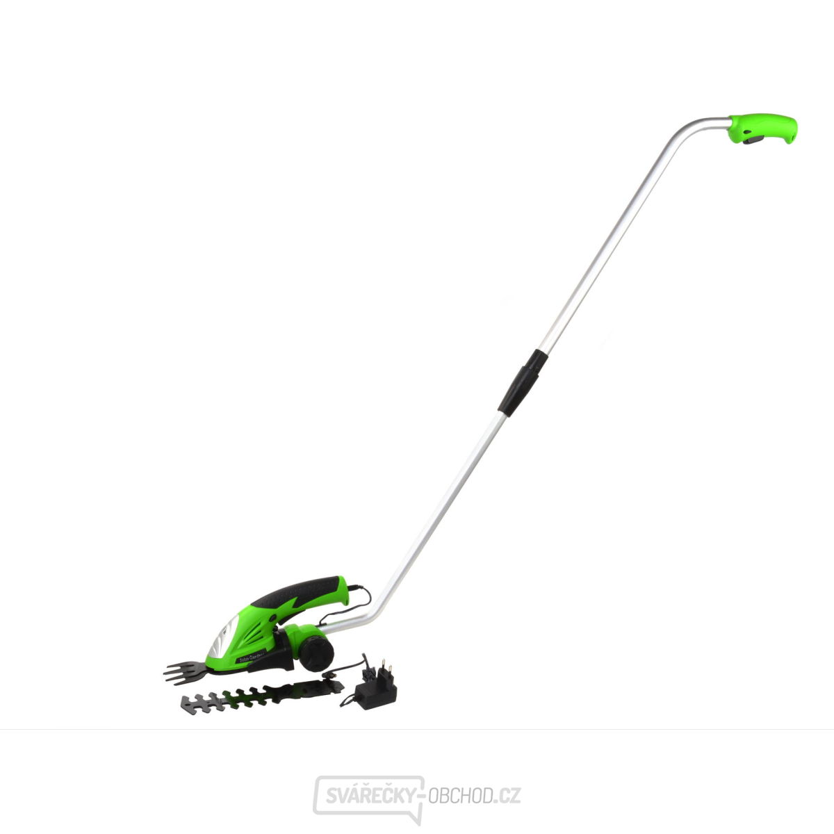 GEKO Aku nůžky na trávu a živý plot s teleskopickou násadou 3,6V