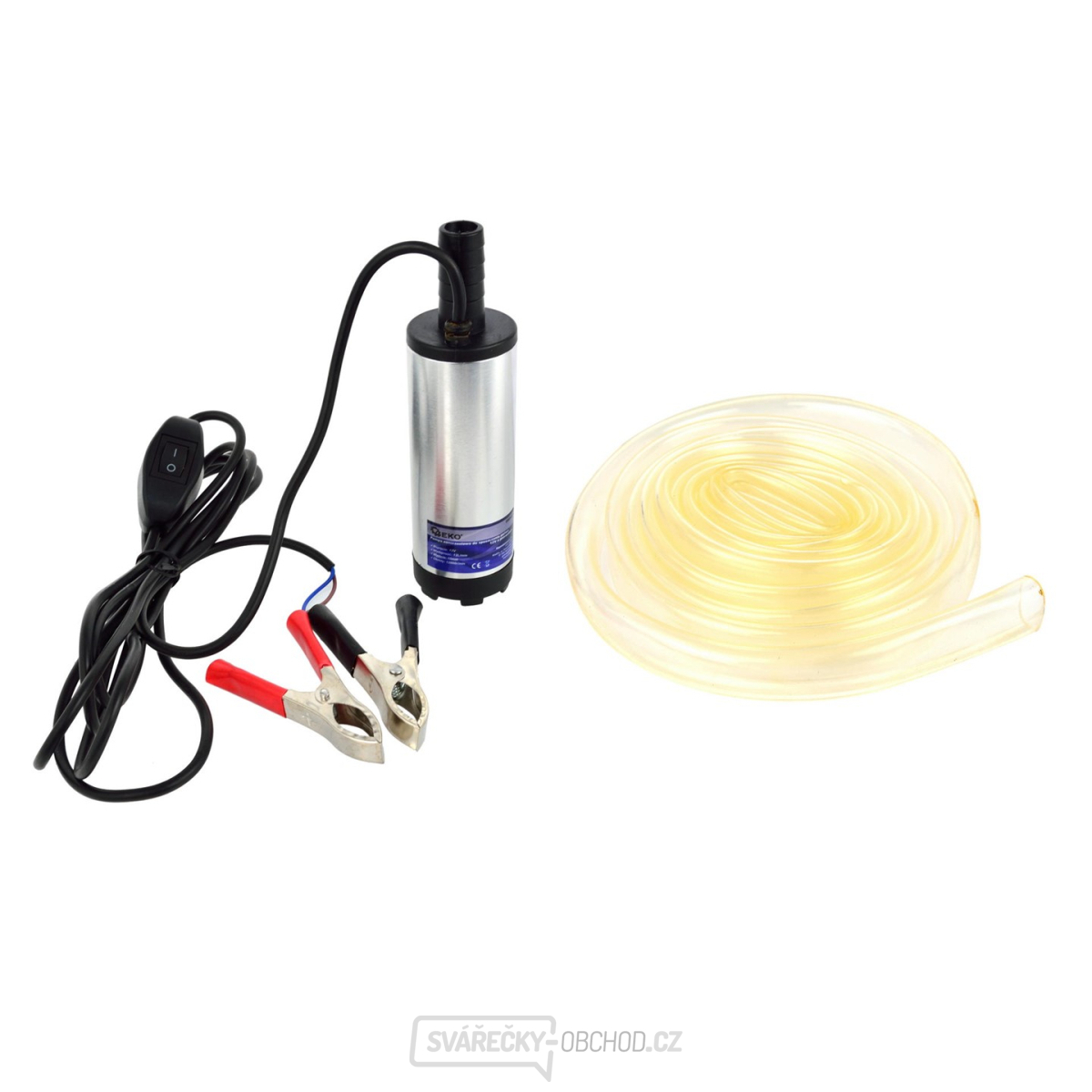 GEKO Mini čerpadlo na naftu, 12V, 12l/min, průměr 37mm, 40W, hadice 3m