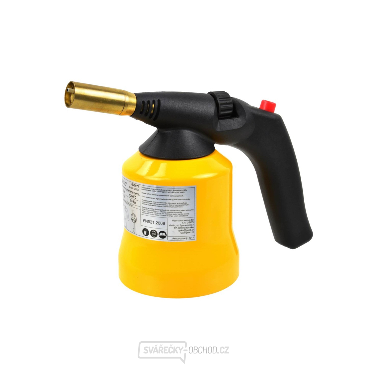 GEKO Plynový pájecí hořák s PIEZO zapalováním 190 g