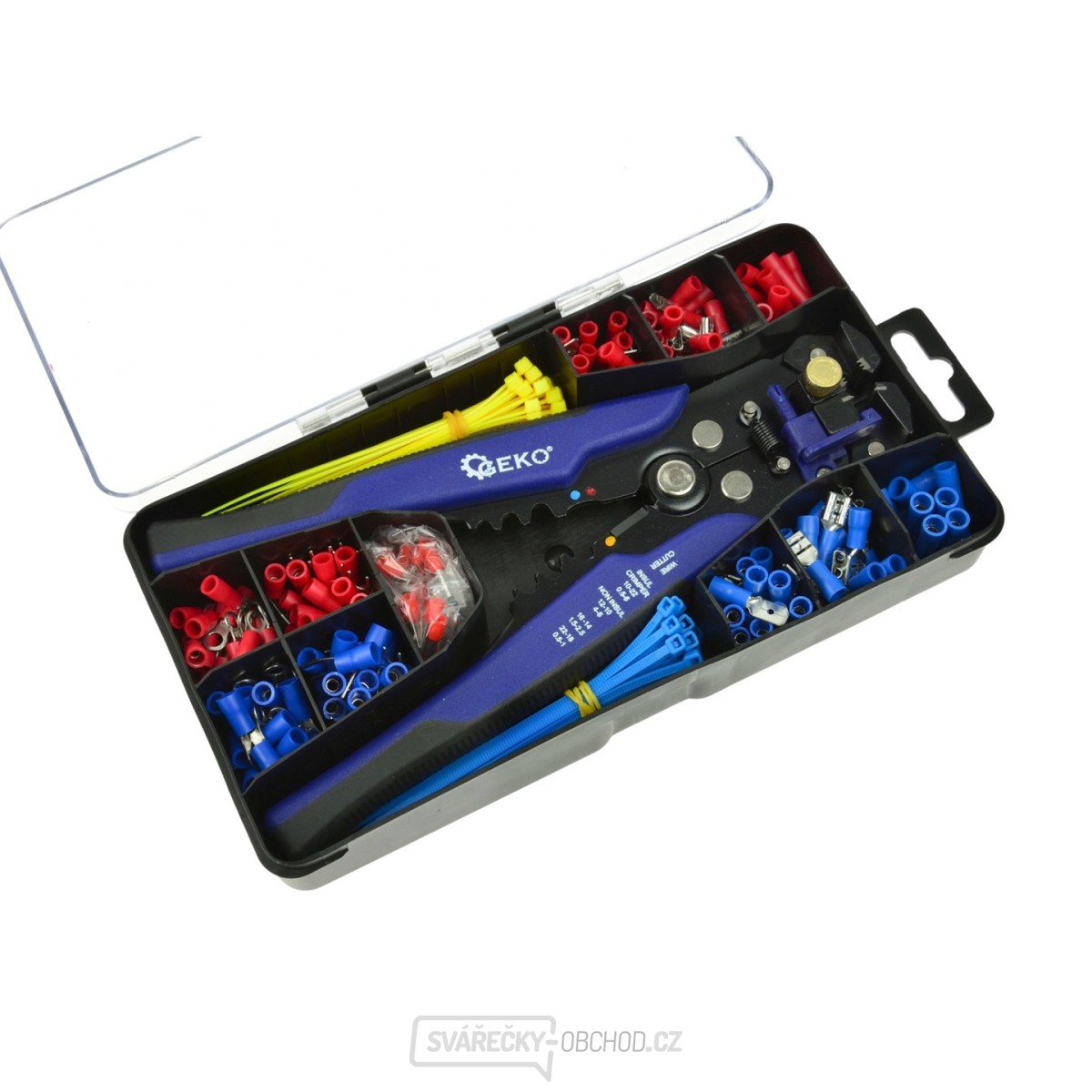 GEKO Multifunkční odizolovací kleště v sadě konektorů - 260ks