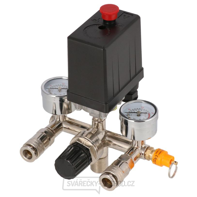 Airpress Redukce + tlakový spínač + 2 rychlospojky