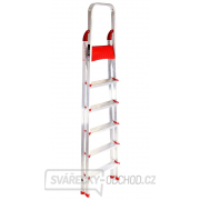 SIXTOL Schůdky hliníkové skládací ALU STEPS 6, 6 stupňů, nejvyšší schůdek 130 cm, nosnost 120 kg náhled