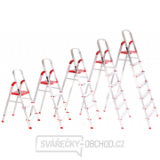 SIXTOL Schůdky hliníkové skládací ALU STEPS 6, 6 stupňů, nejvyšší schůdek 130 cm, nosnost 120 kg náhled