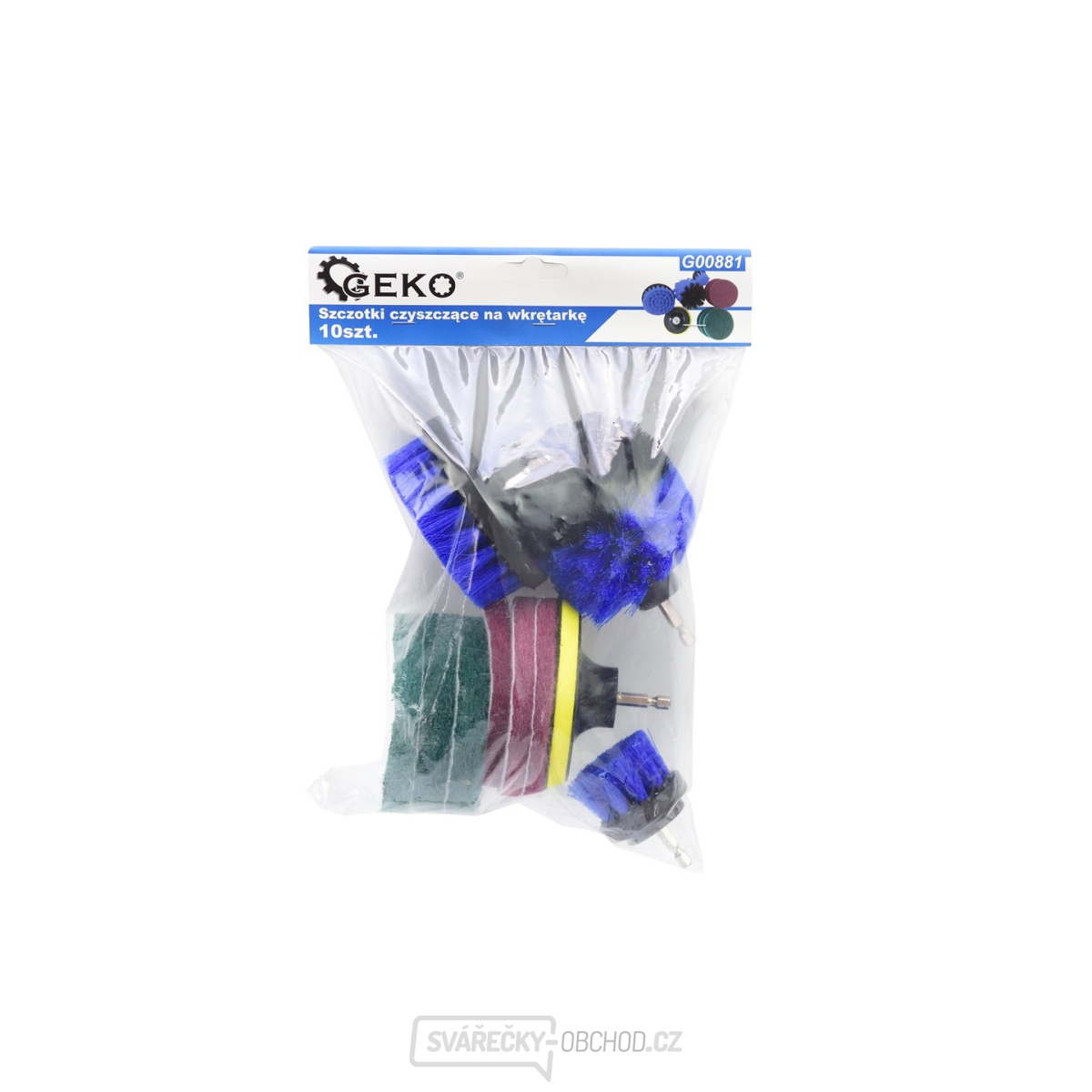 GEKO Čisticí kartáče a houby na vrtačku - 10ks GEKO Čisticí kartáče a houby na vrtačku - 10ks gallery main image