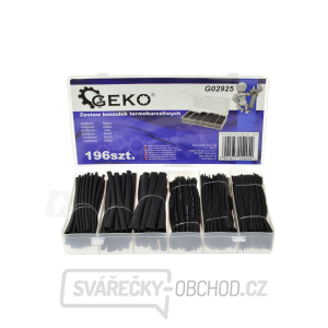 GEKO Smršťovací hadičky - bužírky, černé, délka 95 mm, sada 196 ks GEKO Smršťovací hadičky - bužírky, černé, délka 95 mm, sada 196 ks gallery main image