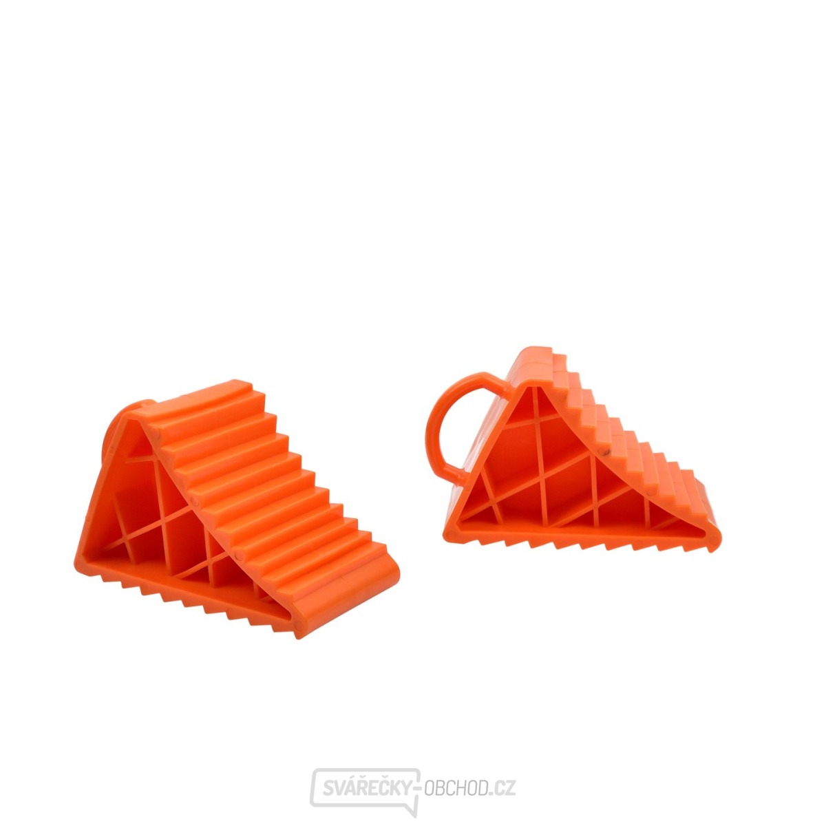 GEKO Klíny pod kola - špalky, žebrované, tvzený plast - 2 ks