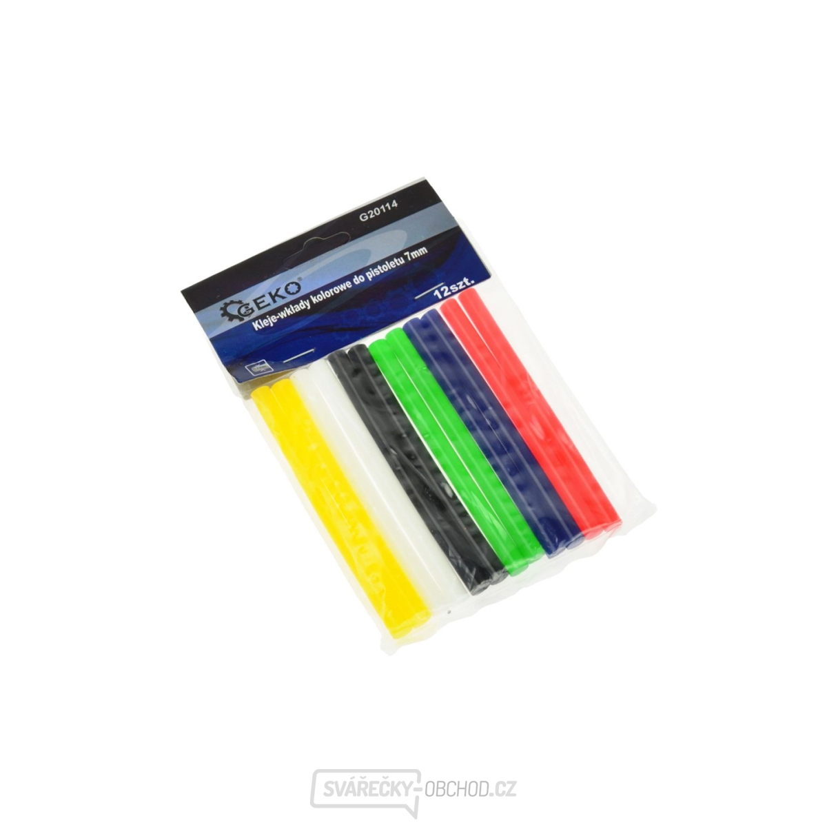 GEKO Tyčinky tavné pro lepící pistoli barevné 7mm - 12ks