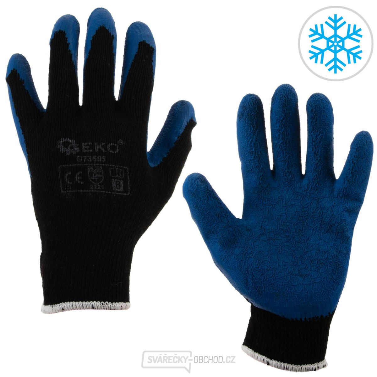 GEKO Pracovní zimní rukavice modré - vel. 9