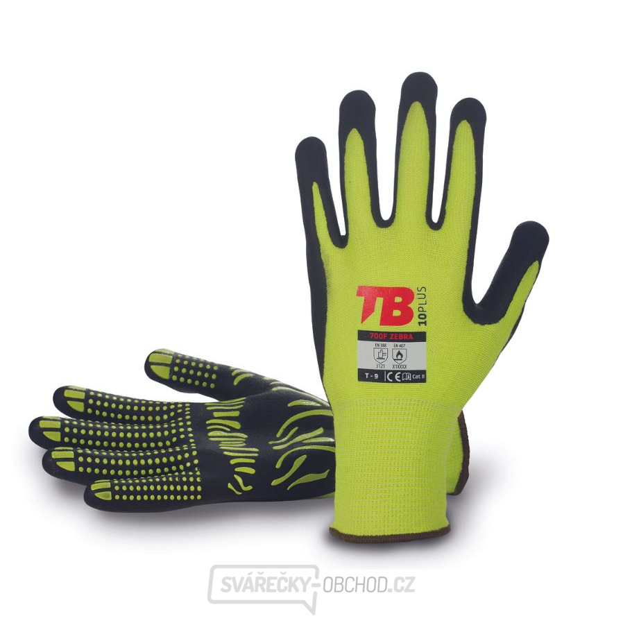 ZEBRA Rukavice Pracovní Povrstvené TB 700F, Černo-Žluté, Vel 9 ZEBRA Rukavice Pracovní Povrstvené TB 700F, Černo-Žluté, Vel 9 gallery main image