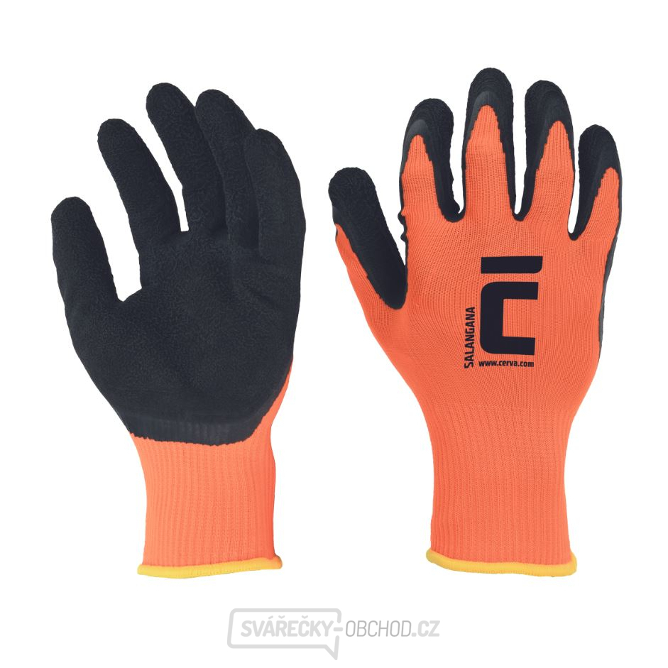 SALANGANA Pracovní Rukavice Povrstvené, Oranžové, Vel 10