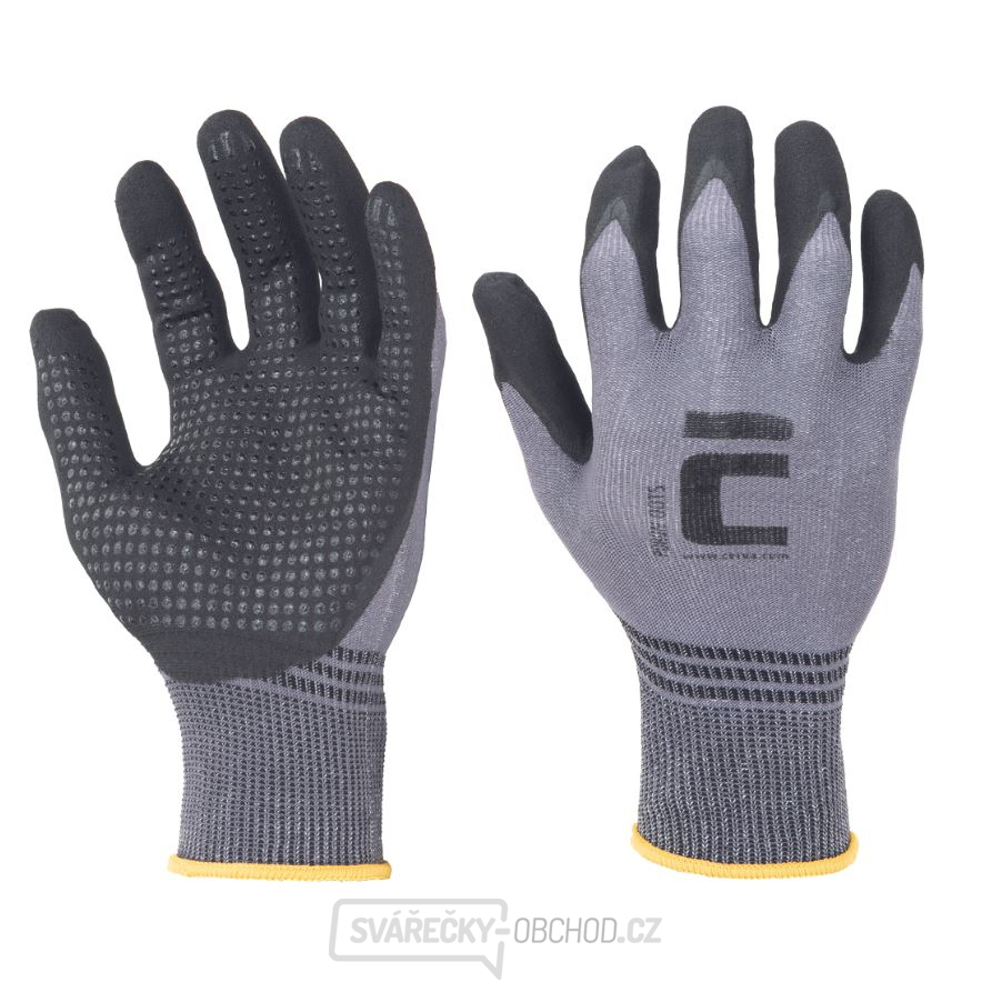 POZON DOTS Pracovní Rukavice Povrstvené, Šedé, Vel 9