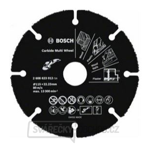 Bosh Řezný Kotouč Carbide Multi Wheel na Dřevo a Plast, 76mm