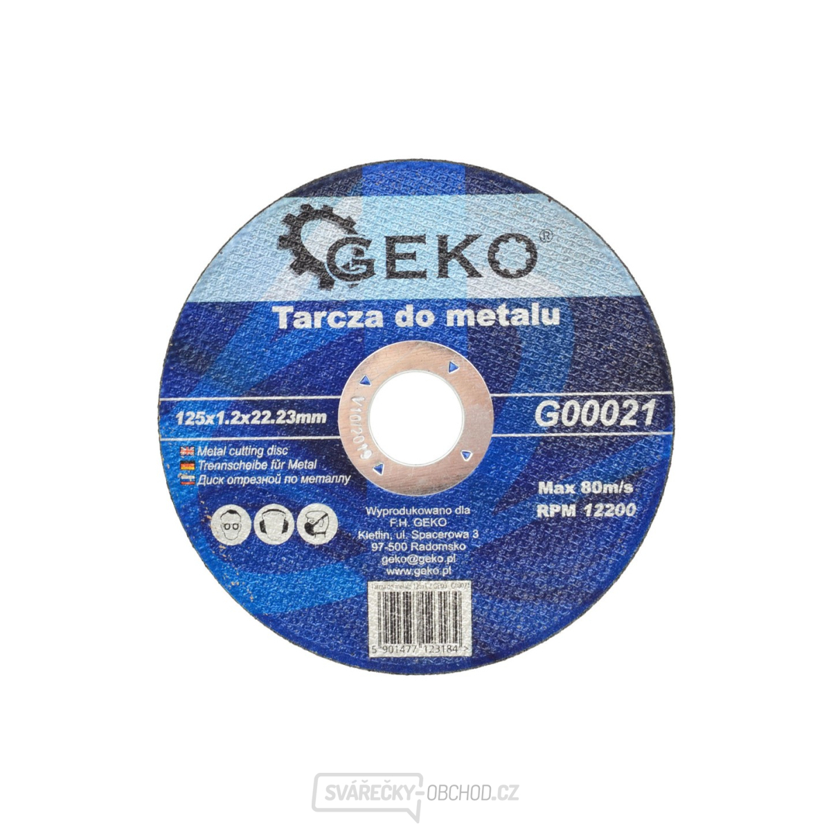 GEKO Řezný kotouč na kov 125x1,2x22,23mm - 1ks