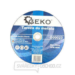 GEKO Řezný kotouč na kov 230x2,0x22,23mm - 1ks