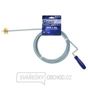 GEKO Pero protahovací na čištění odpadů, 3m x O 6mm, kartáček na konci GEKO Pero protahovací na čištění odpadů, 3m x O 6mm, kartáček na konci gallery main image