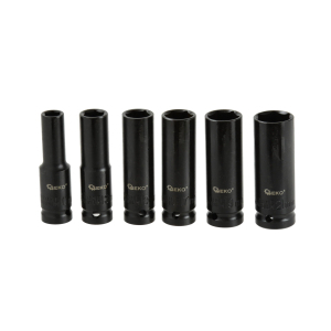 GEKO Rázové hlavice sada 6ks, 1/2" 10-21 mm, délka 77 mm gallery main image