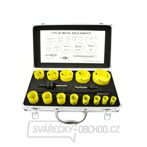 GEKO Vrtáky korunkové, univerzální, sada 17ks, 19-76mm, Bi-metal GEKO Vrtáky korunkové, univerzální, sada 17ks, 19-76mm, Bi-metal gallery main image