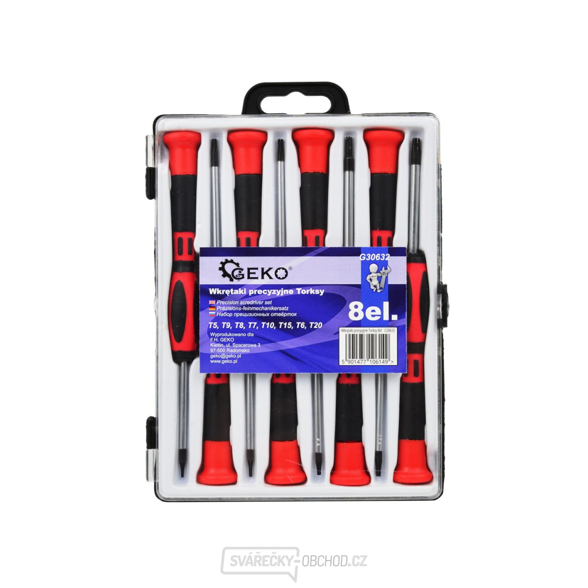 GEKO Sada šroubováků torx - 8ks