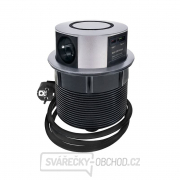 Solight 3z + USB A+C + Wireless 10W výsuvný blok zásuvek, kruhový tvar, prodlužovací přívod 2m,  3 x 1,5mm2 gallery main image