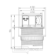 Solight 3z + USB A+C výsuvný blok zásuvek, 2m, černý náhled