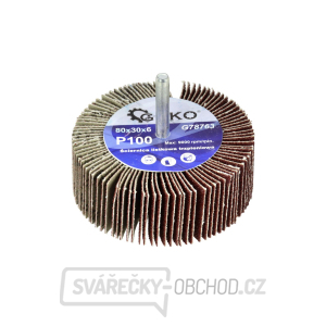 GEKO Kotouč brusný se stopkou, 80x30x6 mm, P100 GEKO Kotouč brusný se stopkou, 80x30x6 mm, P100 gallery main image