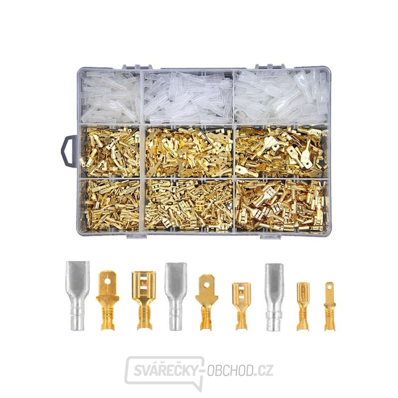 Konektor,zdířka,krytka faston 2,8-4,8-6,3mm - sada 900ks