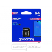 Karta paměťová GOODRAM micro SD 64 GB s adaptérem Karta paměťová GOODRAM micro SD 64 GB s adaptérem gallery main image