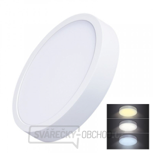 Solight LED mini panel CCT, přisazený, 24W, 1800lm, 3000K, 4000K, 6000K, kulatý