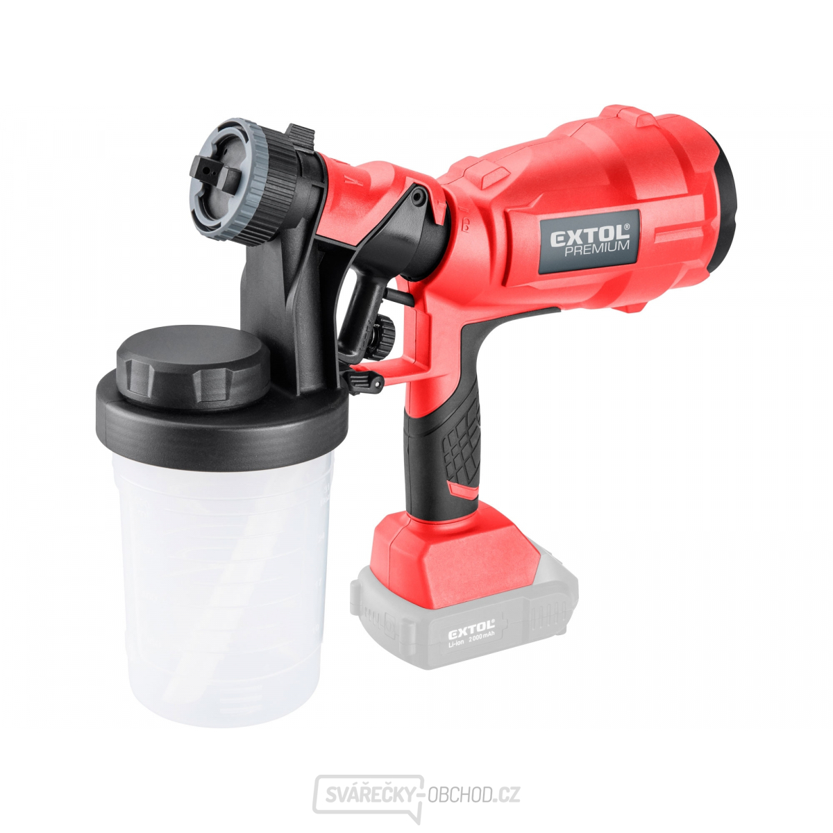 Pistole stříkací HVLP aku SHARE20V, 20V Li-ion, bez baterie a nabíječky