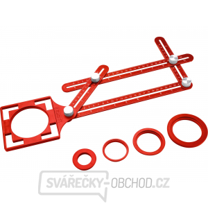 šablona pro přenášení úhlů a pozic kovová s lokátorem, ramena 25x12mm šablona pro přenášení úhlů a pozic kovová s lokátorem, ramena 25x12mm gallery main image