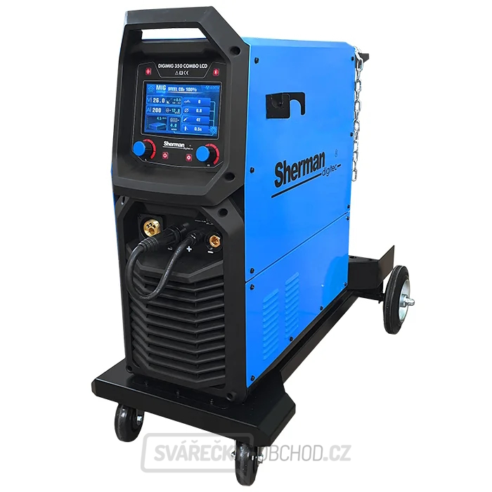 Sherman Synergická invertorová svářečka DIGIMIG 350 COMBO LCD + MIG Hořák + Zemnící kabel
