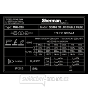 Sherman Synergická invertorová svářečka DIGIMIG 210 LCD DOUBLE PULSE + MIG Hořák + Kabely + Kukla V7A Sherman Synergická invertorová svářečka DIGIMIG 210 LCD DOUBLE PULSE + MIG Hořák + Kabely + Kukla V7A náhled