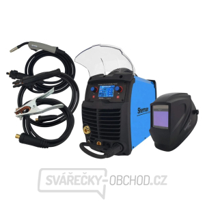 Sherman Synergická invertorová svářečka DIGIMIG 210 LCD DOUBLE PULSE + MIG Hořák + Kabely + Kukla V7A