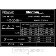 Sherman Synergická invertorová svářečka DIGIMIG 200 SIMPLE + MIG Hořák + Kabely + Kukla Sherman Synergická invertorová svářečka DIGIMIG 200 SIMPLE + MIG Hořák + Kabely + Kukla náhled
