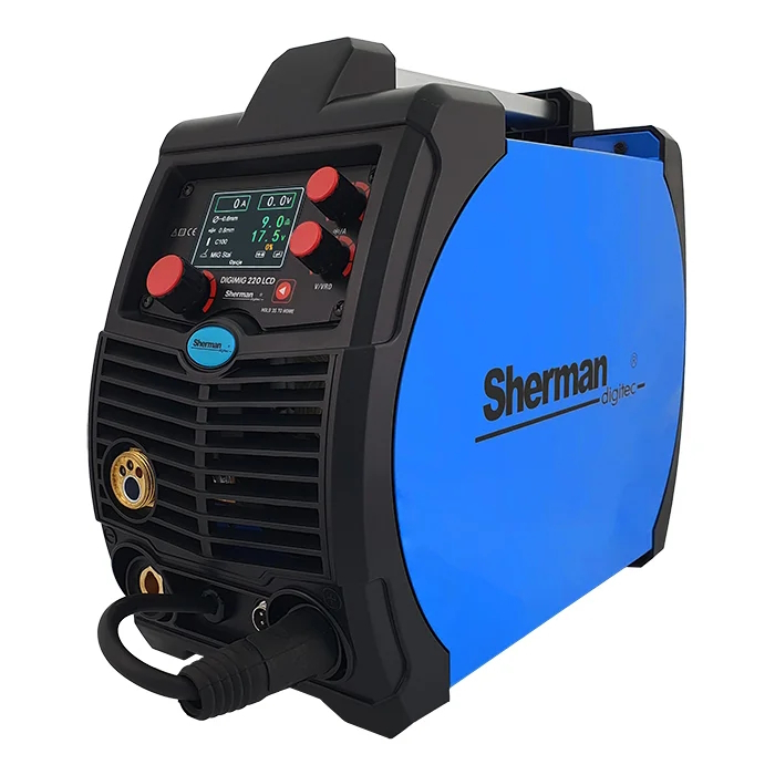 Sherman Synergická invertorová svářečka DIGIMIG 220 LCD + TIG Hořák + MIG Hořák + Kabely + Kukla