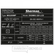 Sherman Synergická invertorová svářečka DIGIMIG 220 LCD + TIG Hořák + MIG Hořák + Kabely + Kukla V7A + Vozík Sherman Synergická invertorová svářečka DIGIMIG 220 LCD + TIG Hořák + MIG Hořák + Kabely + Kukla V7A + Vozík náhled