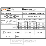 Sherman Synergická invertorová svářečka DIGIMIG 207 EASYLITE + Hořák 3m+ Kabely 2m + Kartáč Sherman Synergická invertorová svářečka DIGIMIG 207 EASYLITE + Hořák 3m+ Kabely 2m + Kartáč náhled