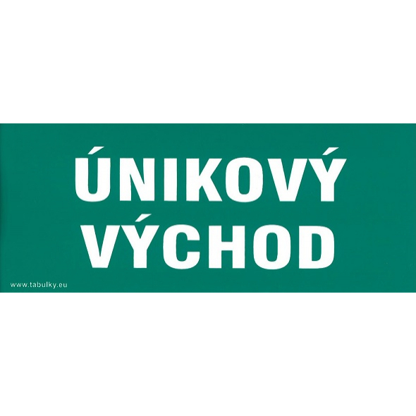 Únikový východ 210x87mm - samolepka 120100