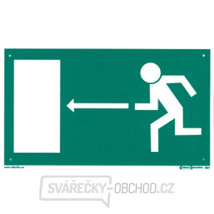 Únikový východ vlevo 210x123mm - plastová tabulka Únikový východ vlevo 210x123mm - plastová tabulka gallery main image