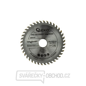 GEKO Kotouč pilový vidiový 125x22x40T GEKO Kotouč pilový vidiový 125x22x40T gallery main image
