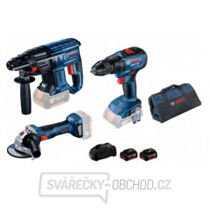 BOSCH 990M32 Aku sada nářadí GBH180Li+GSR18V-50+GWS180Li