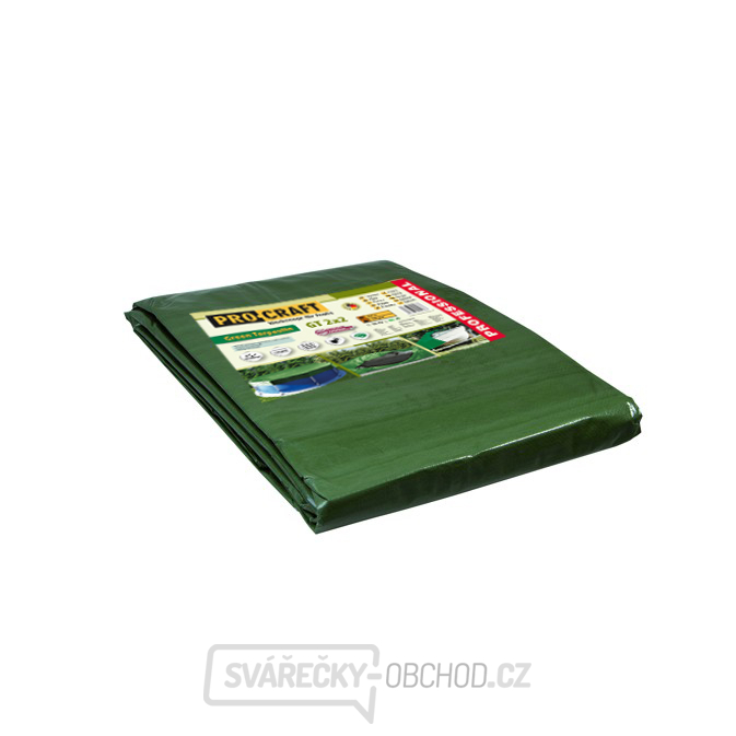 Plachta Procraft GT8x12 120g/m2 nepromokavá s oky 8x12 m zelená | GT8x12
