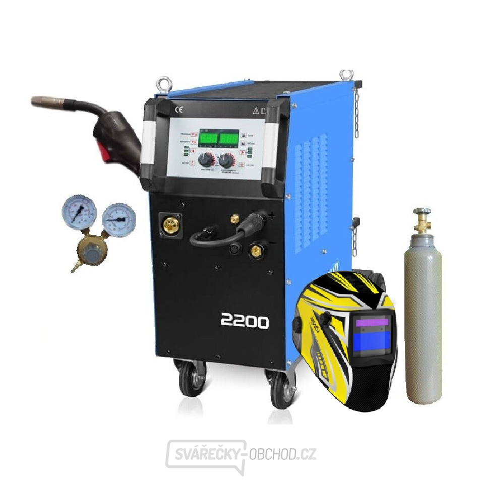 Kühtreiber KITin 2200 Multi Mig Synergic + Hořák + Ventil + Kukla + plná Láhev CO2