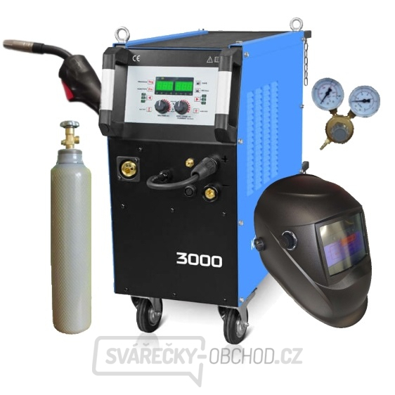 KÜHTREIBER KITin 3000 Multi MIG Synergic + Hořák + Ventil + Kukla + plná Láhev CO2