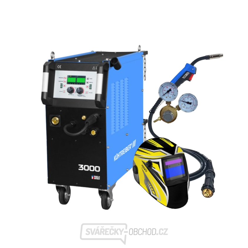 KÜHTREIBER KITin 3000 Multi MIG Synergic + Hořák + Ventil + Kukla