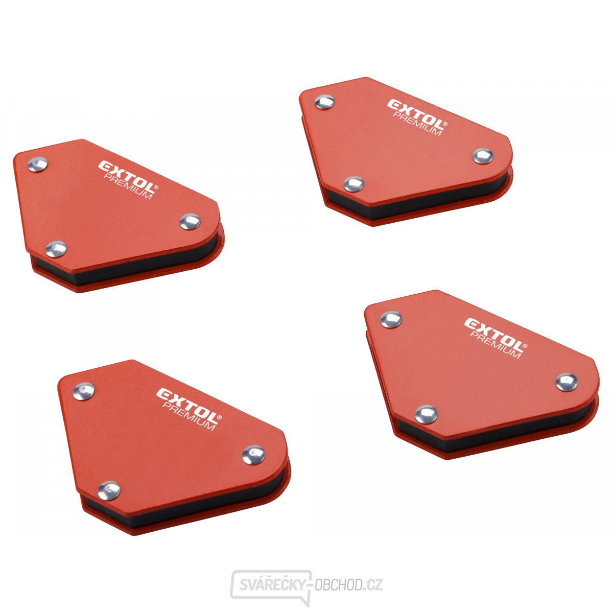 Magnet-úhelník svařovací mini, sada 4ks, 45°-90°-135°, nosnost do 4kg