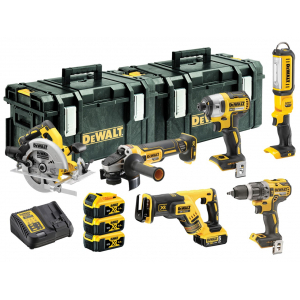 DCK623P3 DeWALT kombinovaná sada nářadí 18V 3x 5,0Ah Li-Ion XR, s kufry gallery main image