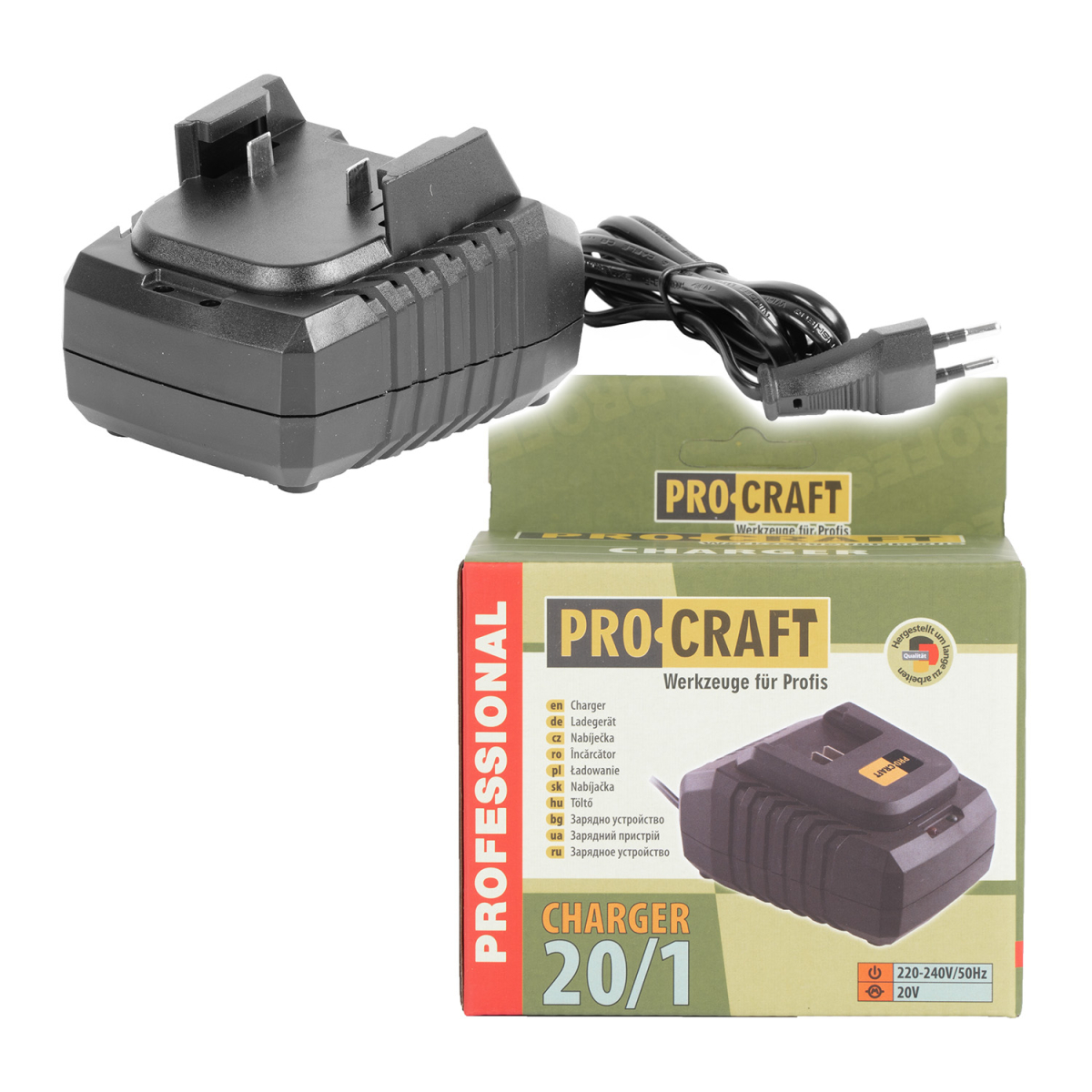 Levně Nabíječka pro 20V Li-ion baterie Procraft 20/1 | 20/1 20/1