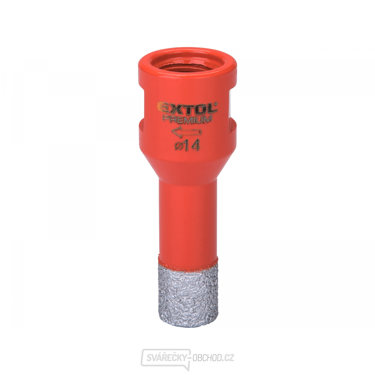 Korunka vykružovací diamantová, O 14mm, závit M14