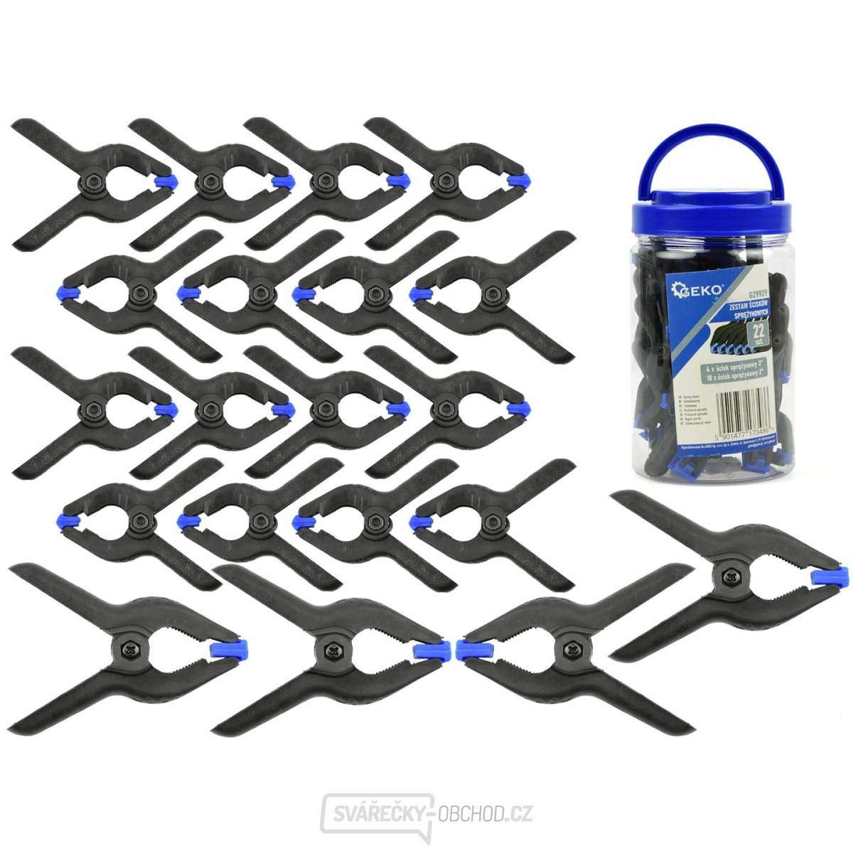 GEKO Sada pružinových svorek - 22ks